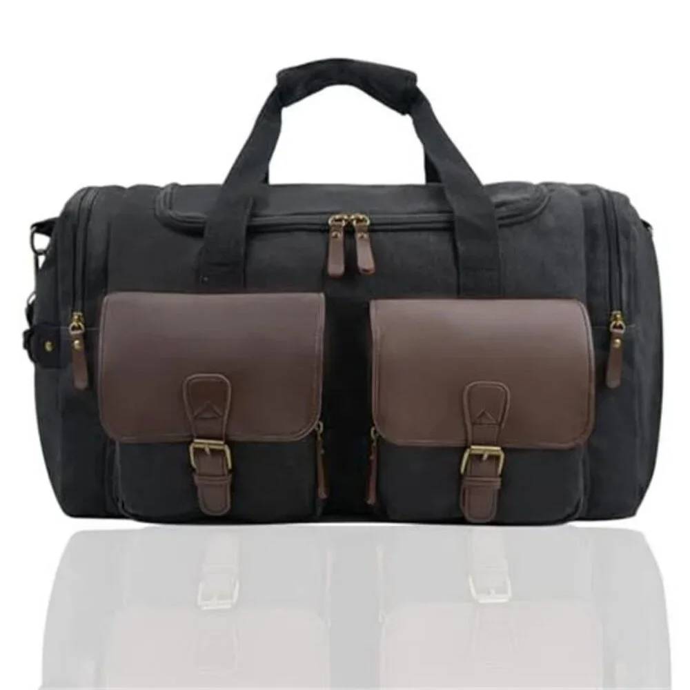 Men's Weekender Duffle Bag Vintage Overnight & Gym Bag Carry-On Approved